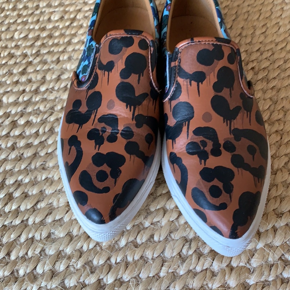 Coach animal print/floral slip on sneakers S 7.5 - Picture 2 of 9
